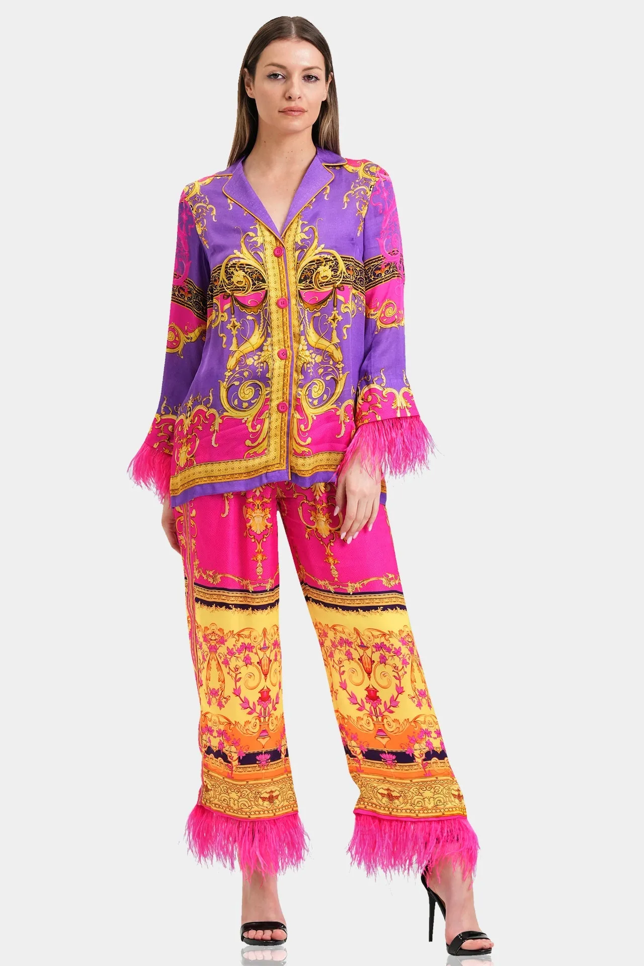 Pink Straight Leg Pants for Women