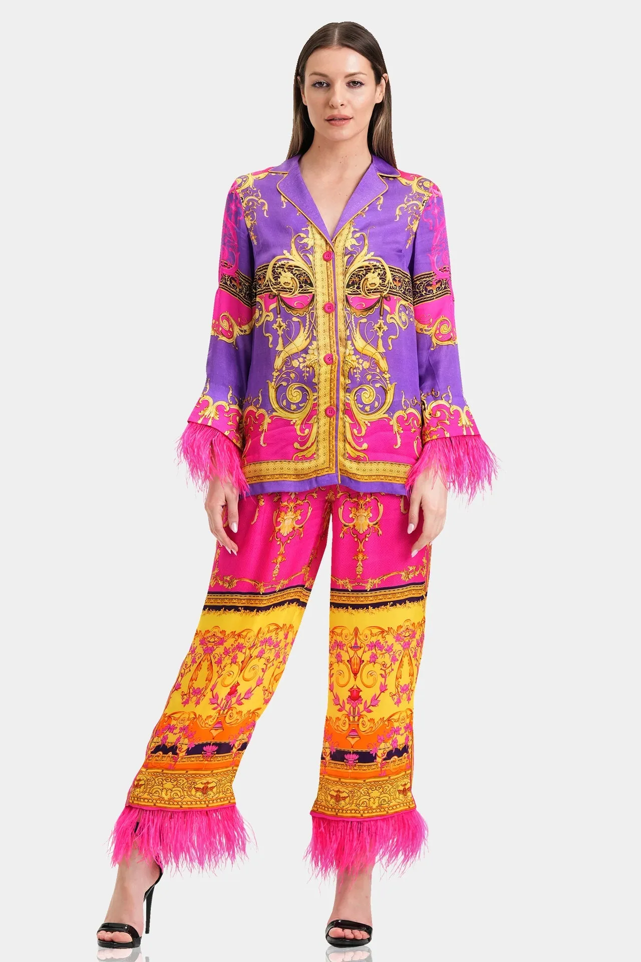 Pink Straight Leg Pants for Women