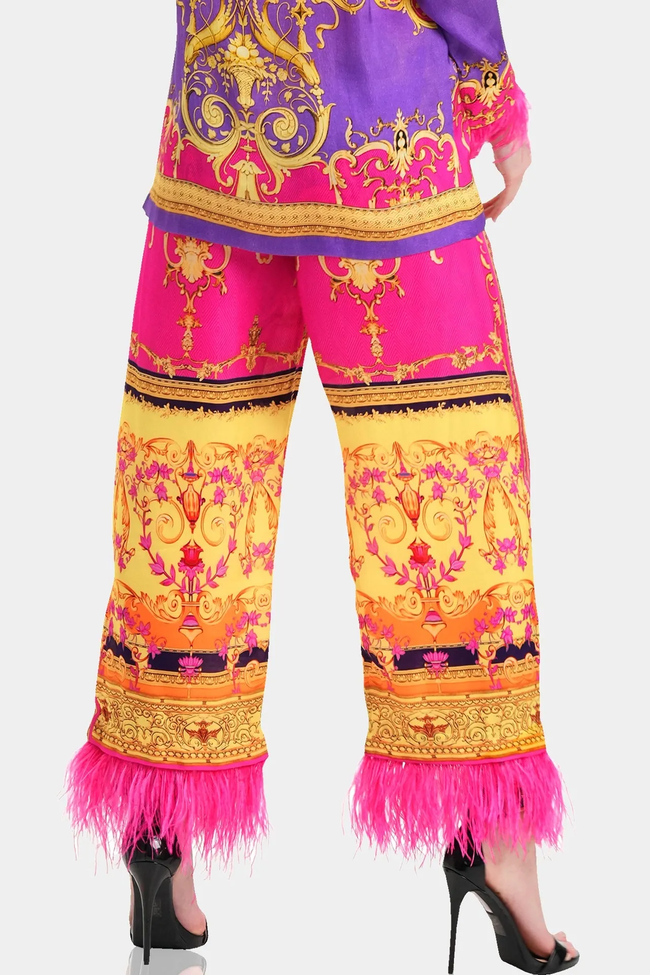 Pink Straight Leg Pants for Women
