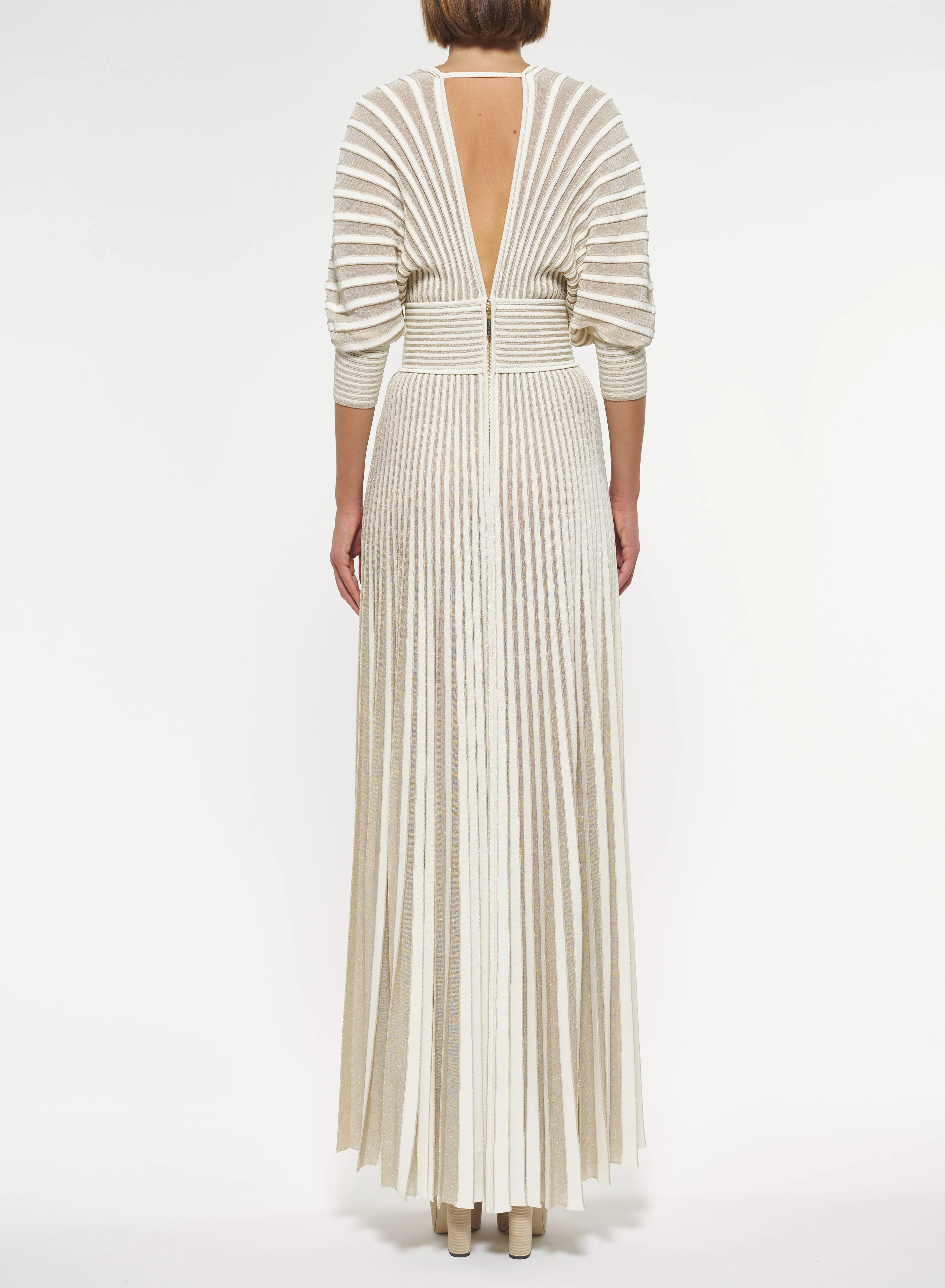 Pleated Knit Dress
