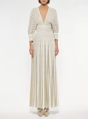 Pleated Knit Dress