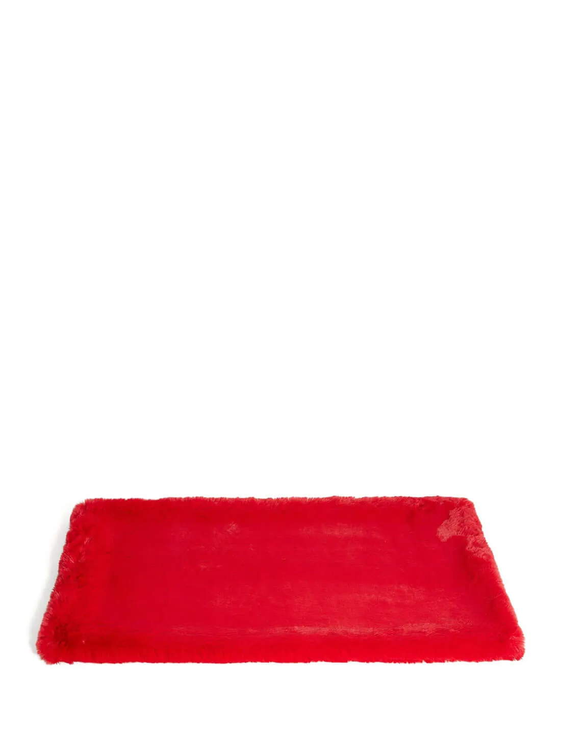 Red Faux-Fur Luxury Pet Rug
