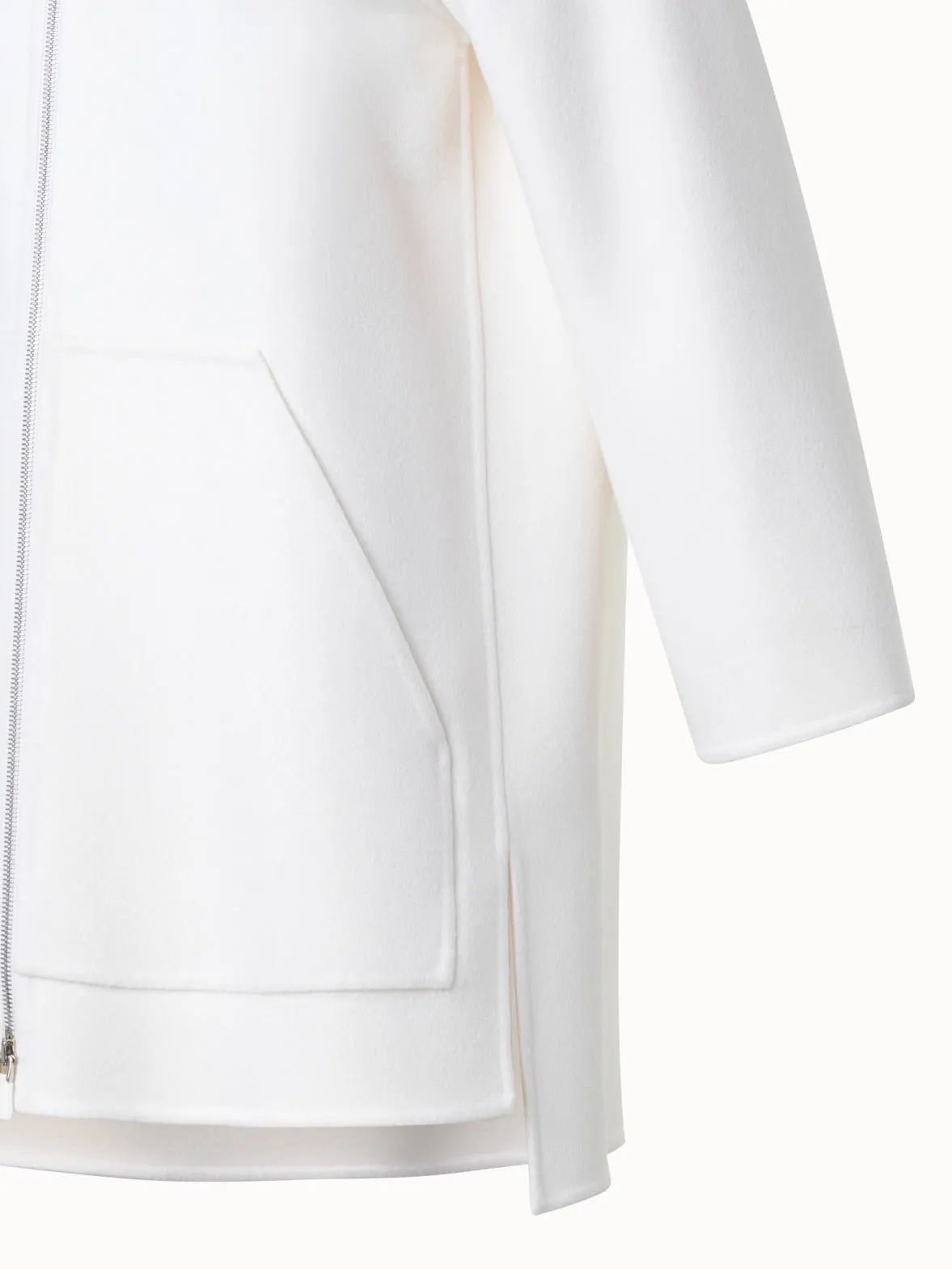 Short Coat in 100% Cashmere Double-Face