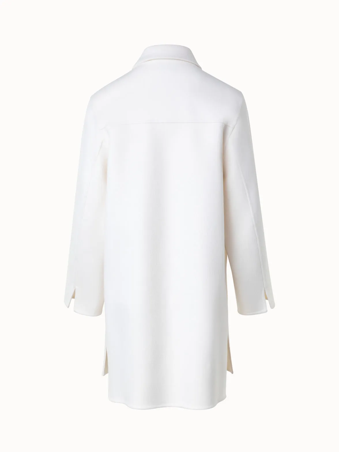 Short Coat in 100% Cashmere Double-Face