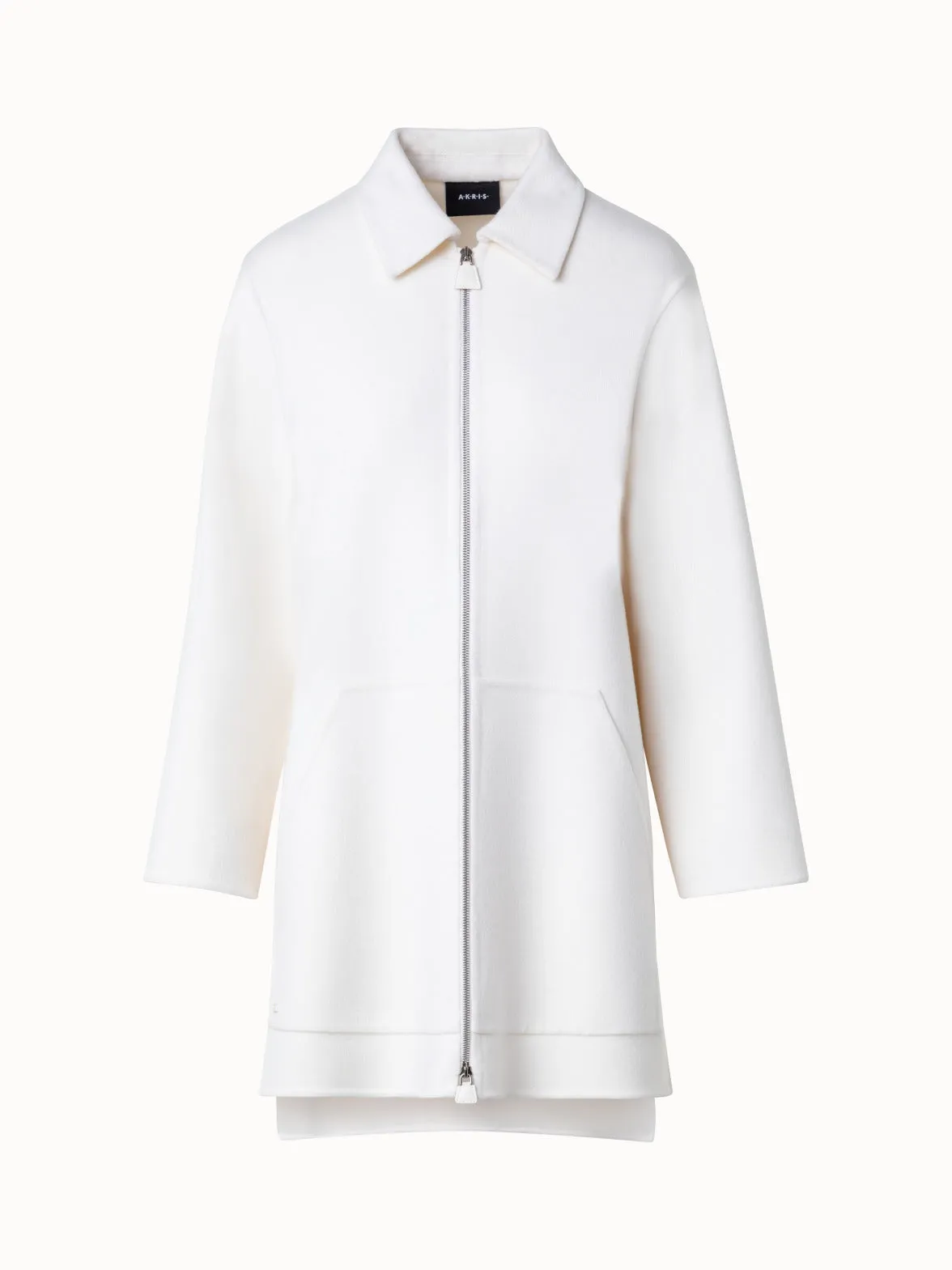 Short Coat in 100% Cashmere Double-Face