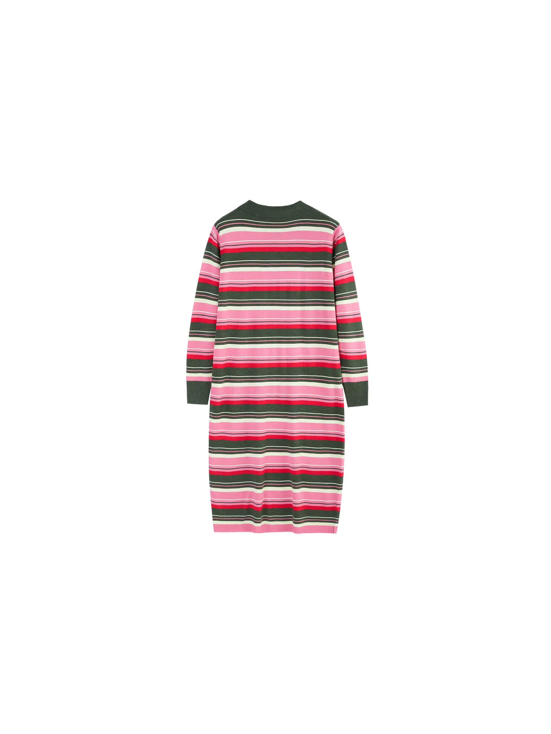 Stripped Knitted Dress with Wool Blend