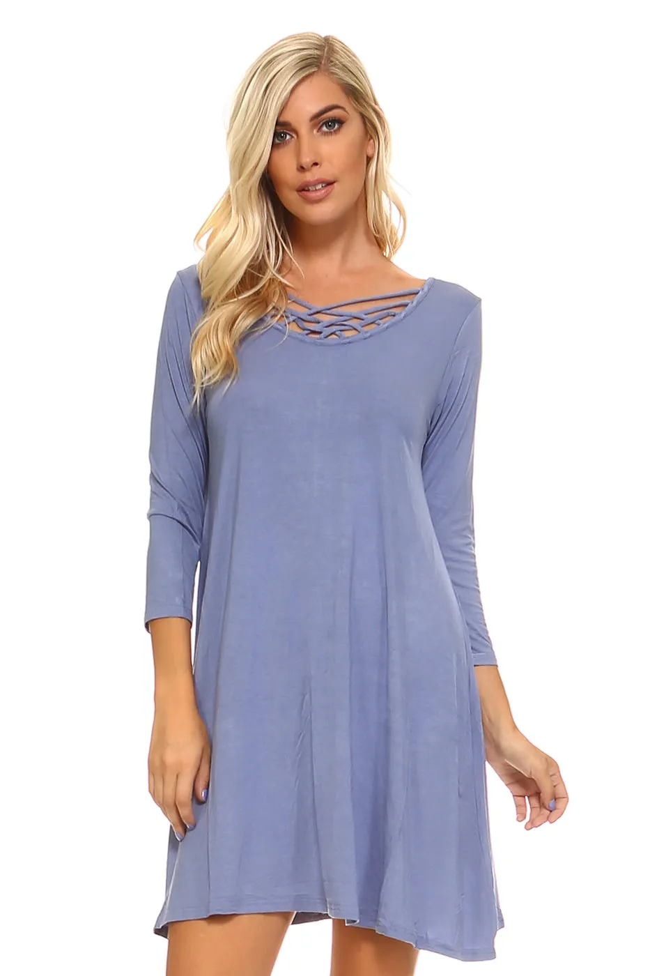 Sunday Strolls Cross Strap Swing Dress