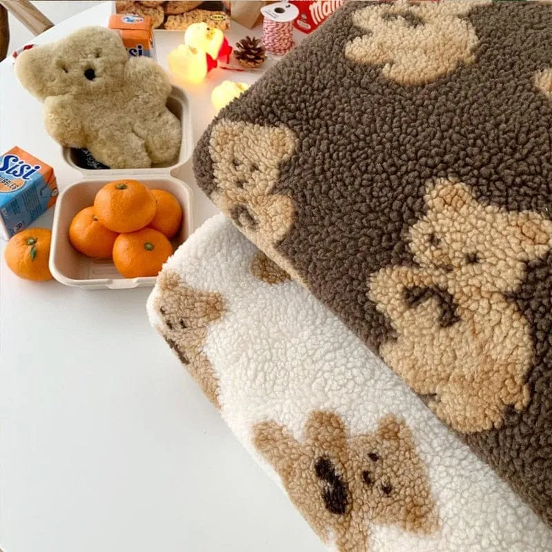Teddy Bear Print Blanket